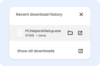 Open downloaded file